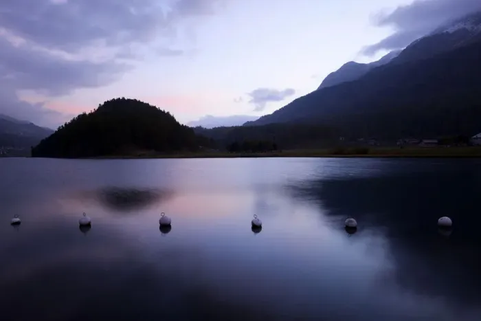 Framed Print : Early morning on Lake Champferersee, St. Moritz, Engadin, canton of Grisons, Switzerland, Europe Framed Print : Early morning on Lake Champferersee, St. Moritz, Engadin, canton of Grisons, Switzerland, Europe