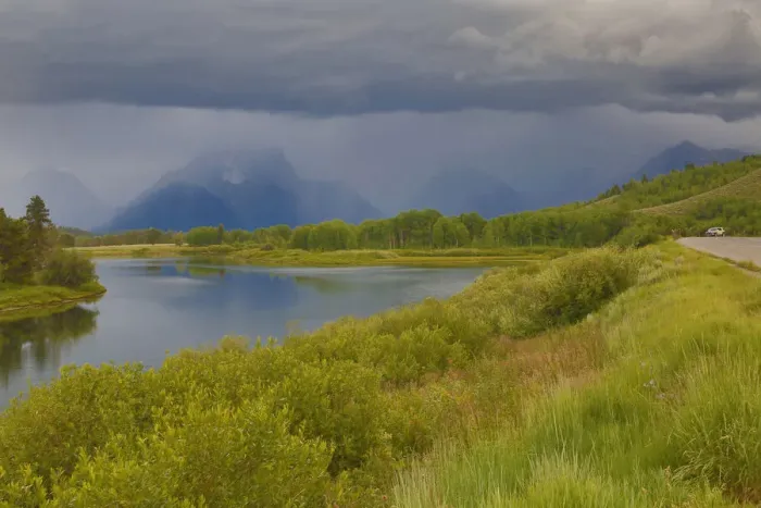 Framed Print : Early Morning light at Oxbow Bend of Snake River, Grand Teton National Park, Wyoming, USA