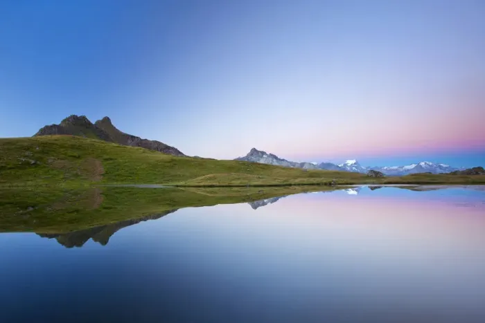 Framed Print : Early morning mood on Lake Berglimatt with a reflection of the Glarus Alps, Canton of Glarus, Switzerland, Europe Framed Print : Early morning mood on Lake Berglimatt with a reflection of the Glarus Alps, Canton of Glarus, Switzerland, Europe
