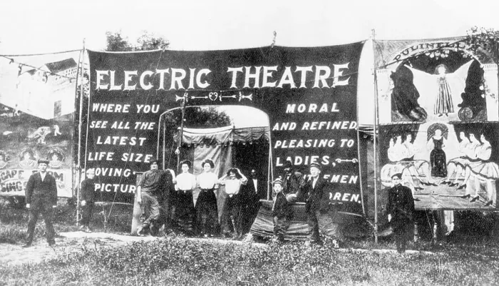 Framed Print : Early Movie Theater Framed Print : Early Movie Theater