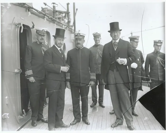 Framed Print : Early New York Officials on Ship Framed Print : Early New York Officials on Ship