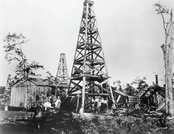 Framed Print : Early Oil Well Framed Print : Early Oil Well