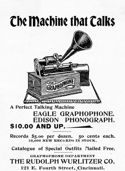 Framed Print : Early Phonograph Advertisement Framed Print : Early Phonograph Advertisement