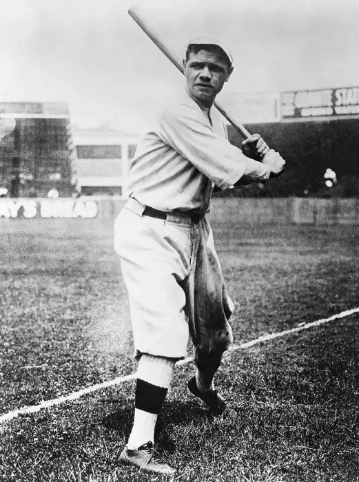 Framed Print : Early Photo Of Babe Ruth In Batting Stance Framed Print : Early Photo Of Babe Ruth In Batting Stance