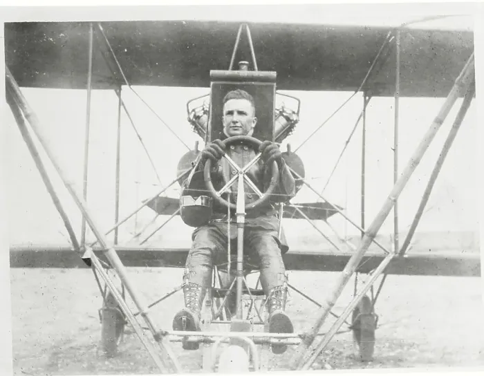 Framed Print : Early Pilot Robert H. Willis in Flying Machine Framed Print : Early Pilot Robert H. Willis in Flying Machine