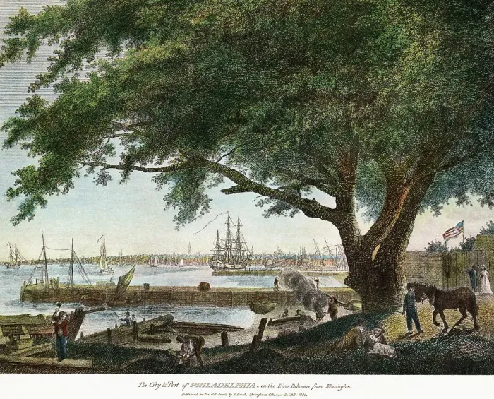 Framed Print : Early Port of Philadelphia Framed Print : Early Port of Philadelphia