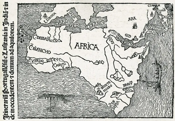Framed Print : Early Portuguese Map of Africa Framed Print : Early Portuguese Map of Africa