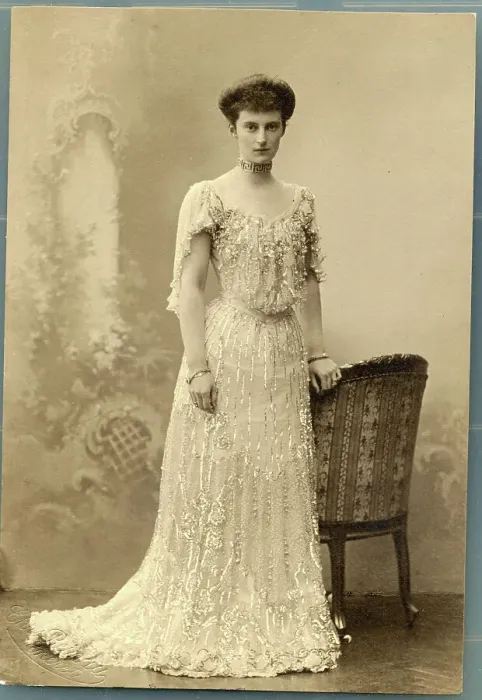 Framed Print : Early Queen of Denmark Posing in Gown Framed Print : Early Queen of Denmark Posing in Gown