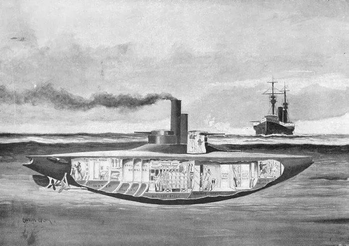 Framed Print : Early Submarine Framed Print : Early Submarine