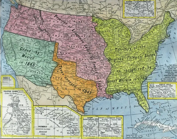 Framed Print : Early United States Map Framed Print : Early United States Map