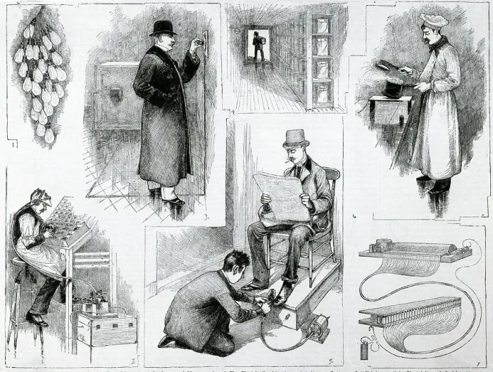Framed Print : Early Uses of Electricity