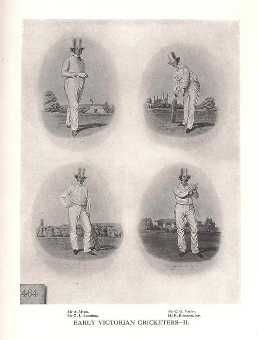 Framed Print : Early Victorian cricketers, 19th century (1912) Framed Print : Early Victorian cricketers, 19th century (1912)