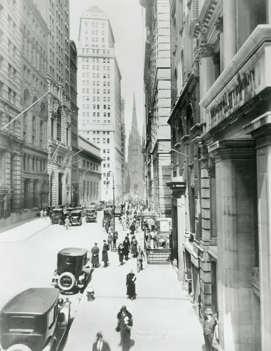 Framed Print : Early Wall Street in New York City Framed Print : Early Wall Street in New York City