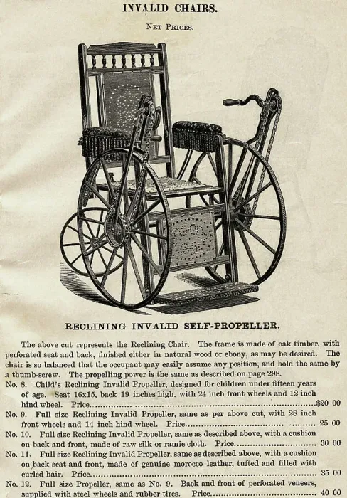 Framed Print : Early Wheelchair Advertisement Framed Print : Early Wheelchair Advertisement