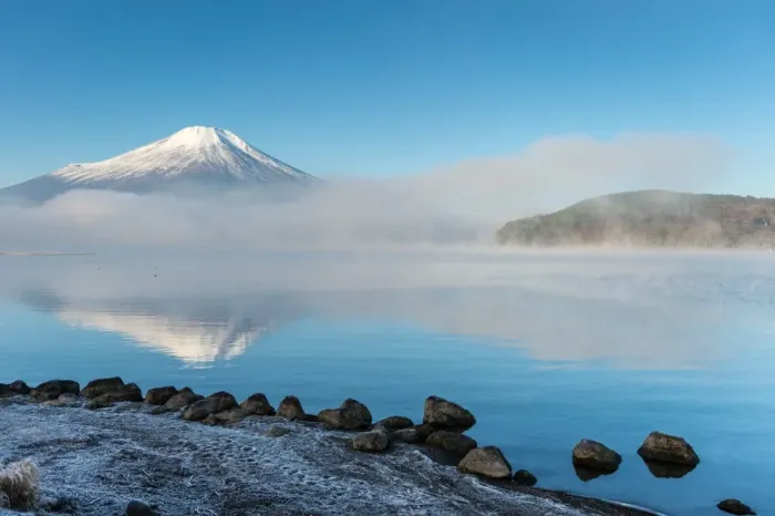 Framed Print : Early winter Fuji