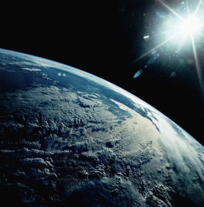 Framed Print : Earth Seen from Space Shuttle Discovery