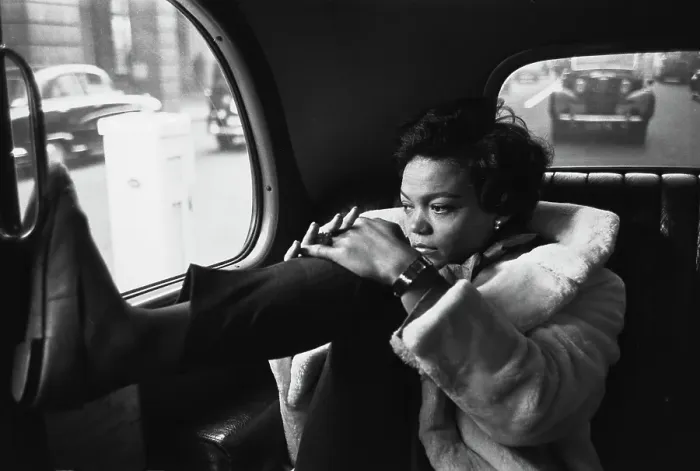 Framed Print : Eartha Kitt In London Taxi Framed Print : Eartha Kitt In London Taxi
