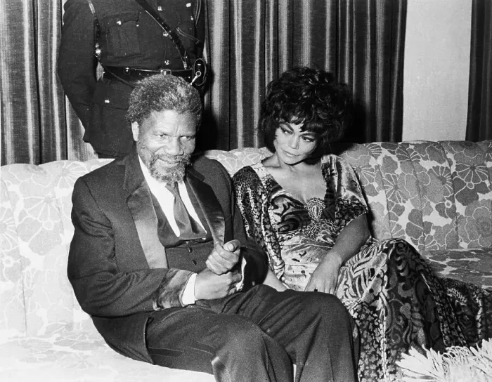 Framed Print : Eartha Kitt Sitting with King Sobhuza II Framed Print : Eartha Kitt Sitting with King Sobhuza II