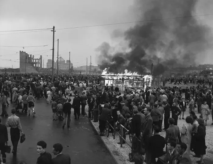 Framed Print : East Berliners Riot Against Soviet Occupation 1953 Framed Print : East Berliners Riot Against Soviet Occupation 1953