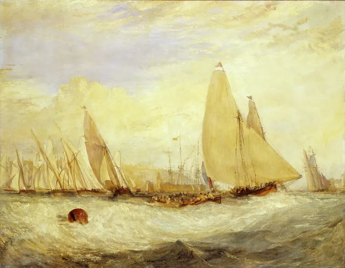 Framed Print : East Cowes Castle, the Seat of J. Nash, Esq. the Regatta Beating to Windward Framed Print : East Cowes Castle, the Seat of J. Nash, Esq. the Regatta Beating to Windward