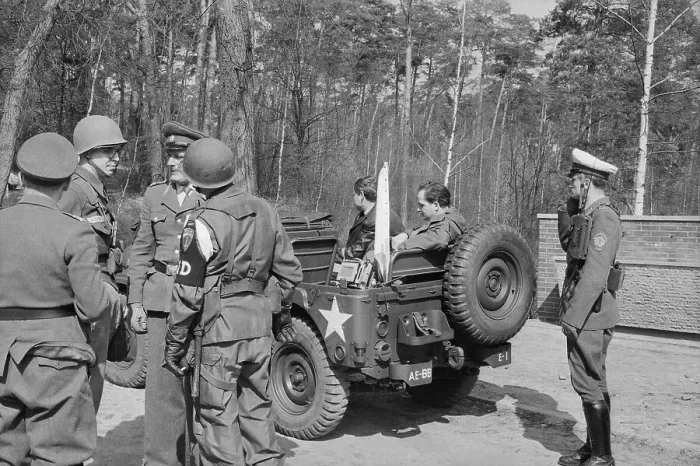 Framed Print : East German Cameramen Sitting in US Army Jeep Framed Print : East German Cameramen Sitting in US Army Jeep