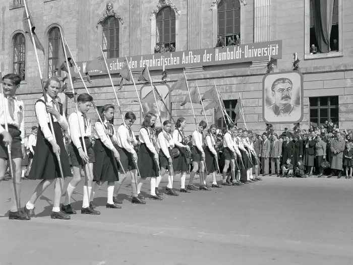 Framed Print : East German Young Pioneers on the March Framed Print : East German Young Pioneers on the March