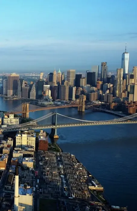 Framed Print : The East River and New York City