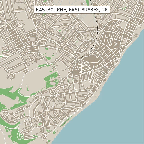 Eastbourne East Sussex UK City Street Map