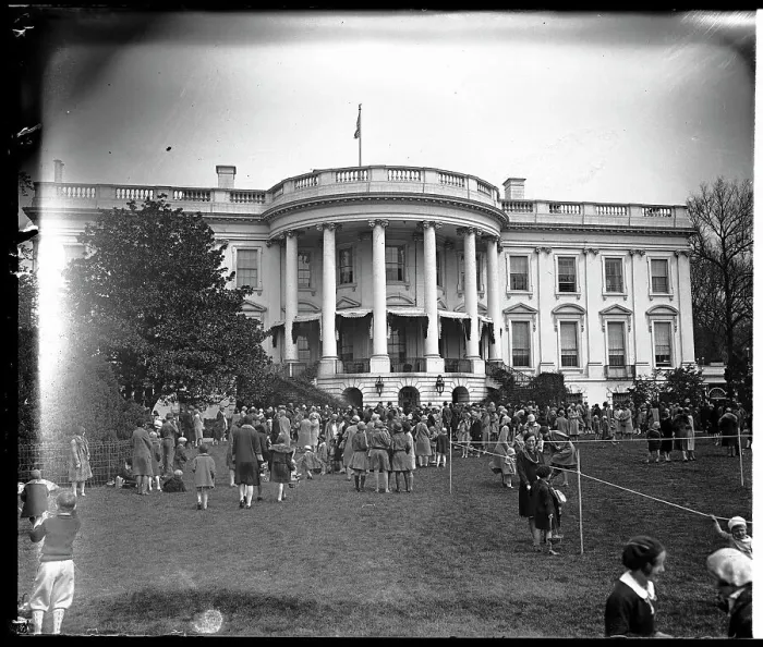 Framed Print : Easter Egg Rolling on White House Lawn Framed Print : Easter Egg Rolling on White House Lawn