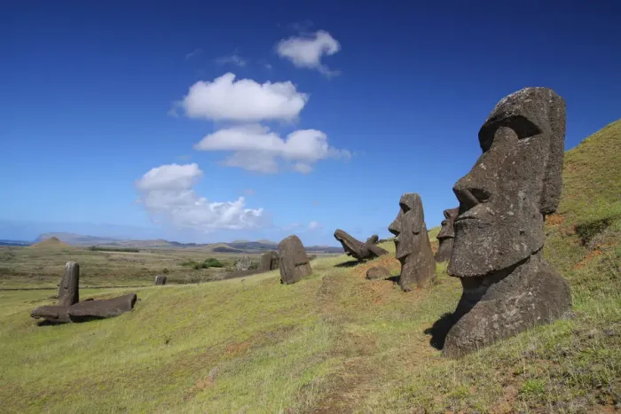 Framed Print : Easter Island, Rano Raraku, Moais