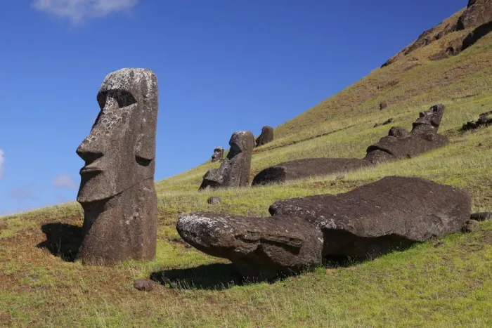 Framed Print : Easter Island, Rano Raraku, Moais