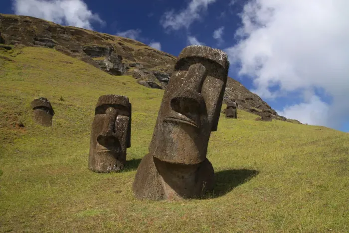 Framed Print : Easter Island, Rano Raraku, Moais Framed Print : Easter Island, Rano Raraku, Moais