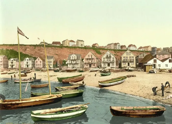 Framed Print : The eastern beach of Helgoland, Schleswig-Holstein, Germany, Historic, digitally restored reproduction of a photochrome print from the 1890s Framed Print : The eastern beach of Helgoland, Schleswig-Holstein, Germany, Historic, digitally restored reproduction of a photochrome print from the 1890s