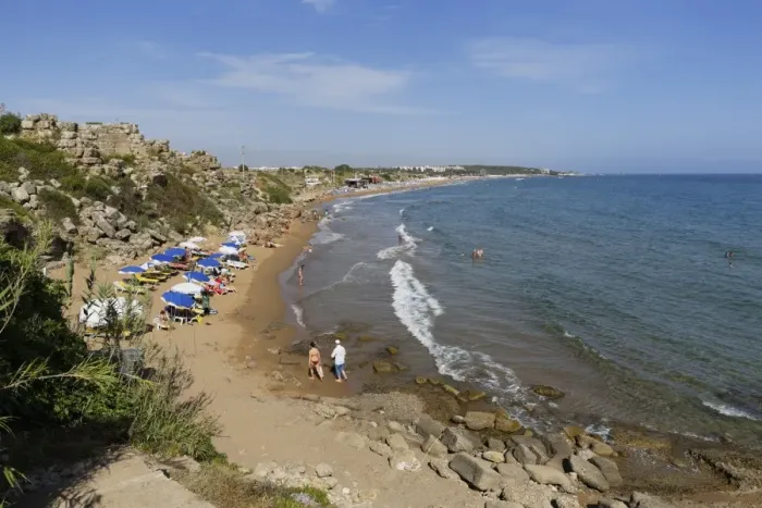Framed Print : Eastern beach of Side, Turkish Riviera, Antalya Province, Turkey Framed Print : Eastern beach of Side, Turkish Riviera, Antalya Province, Turkey