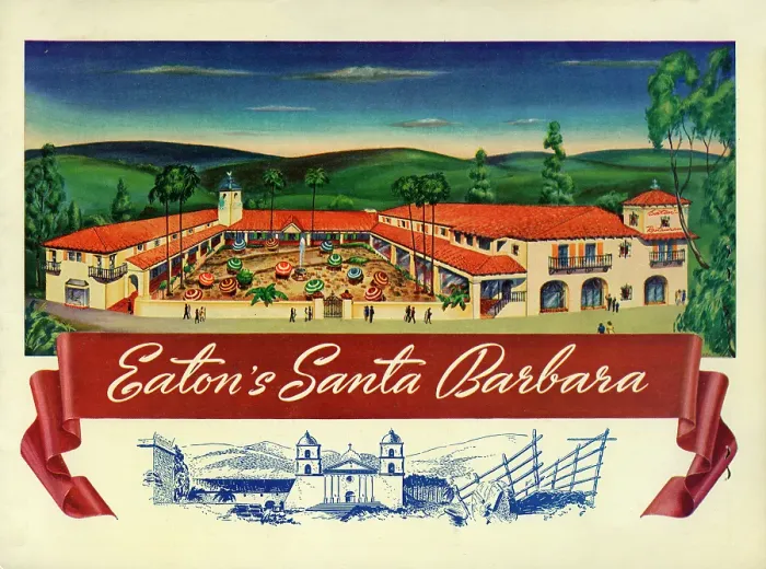 Framed Print : Eaton's. USA - 1947: A menu for Eaton's reads Eaton's Santa Barbara from 1947 in USA Framed Print : Eaton's. USA - 1947: A menu for Eaton's reads Eaton's Santa Barbara from 1947 in USA