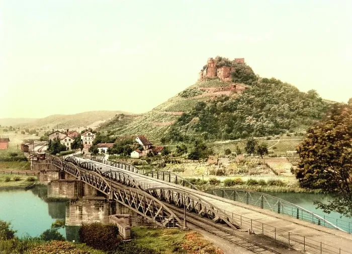 Framed Print : The Ebernburg, Bad Muenster im Nahetal, Rhineland-Palatinate, Germany, Historic, digitally restored reproduction of a photochromic print from the 1890s Framed Print : The Ebernburg, Bad Muenster im Nahetal, Rhineland-Palatinate, Germany, Historic, digitally restored reproduction of a photochromic print from the 1890s