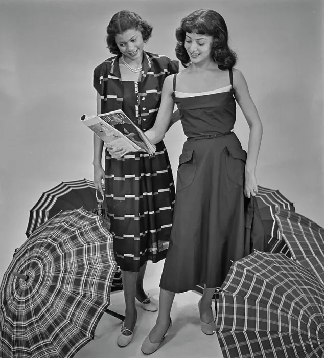 Framed Print : Ebony Magazine Fashion Shoot, 1951