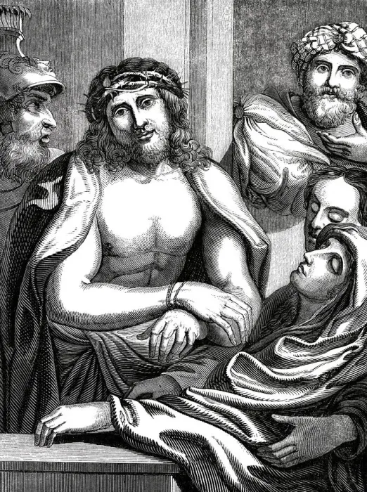 Framed Print : Ecce homo. Christ presented to the People (Ecce Homo)from a painting of Antonio Corregio Framed Print : Ecce homo. Christ presented to the People (Ecce Homo)from a painting of Antonio Corregio