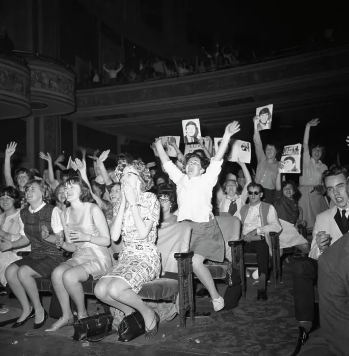 Framed Print : Ecstatic Fans at Dave Clark Five Show Framed Print : Ecstatic Fans at Dave Clark Five Show