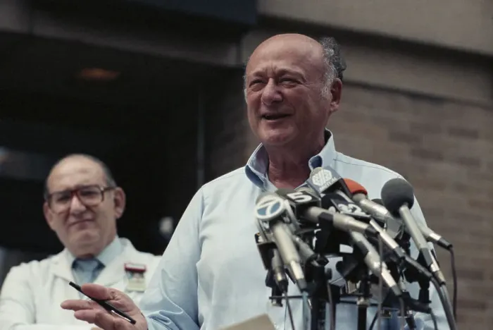 Framed Print : Ed Koch. A smiling headshot of Ed Koch speaking to the press as he leaves Framed Print : Ed Koch. A smiling headshot of Ed Koch speaking to the press as he leaves