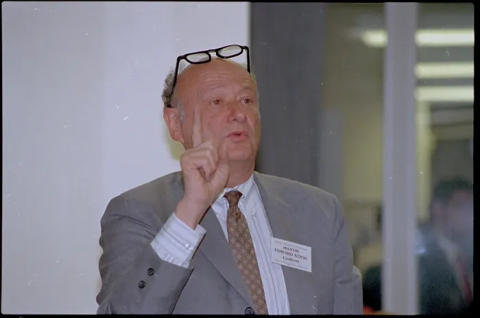 Framed Print : Ed Koch Speaking at Conference Framed Print : Ed Koch Speaking at Conference