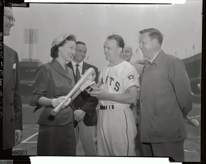 Framed Print : Ed Stanky Receiving Diamond Studded Baseball
