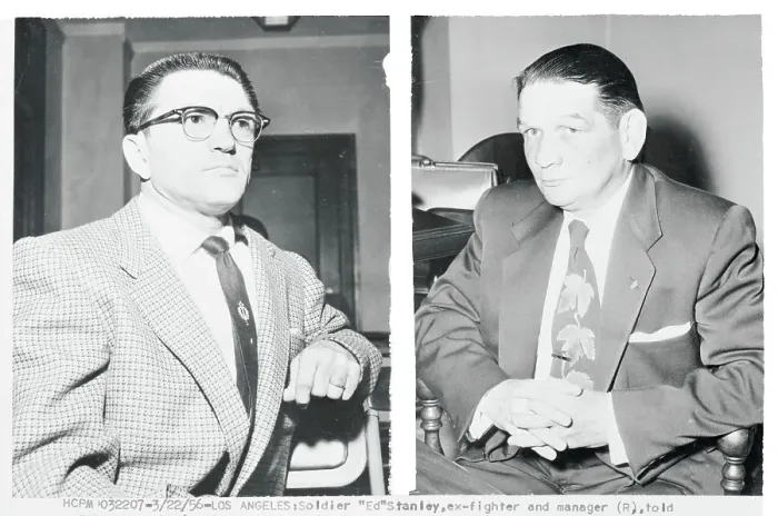 Framed Print : Ed Stanley and Georgie Hansford Testifying on Boxing Fixes