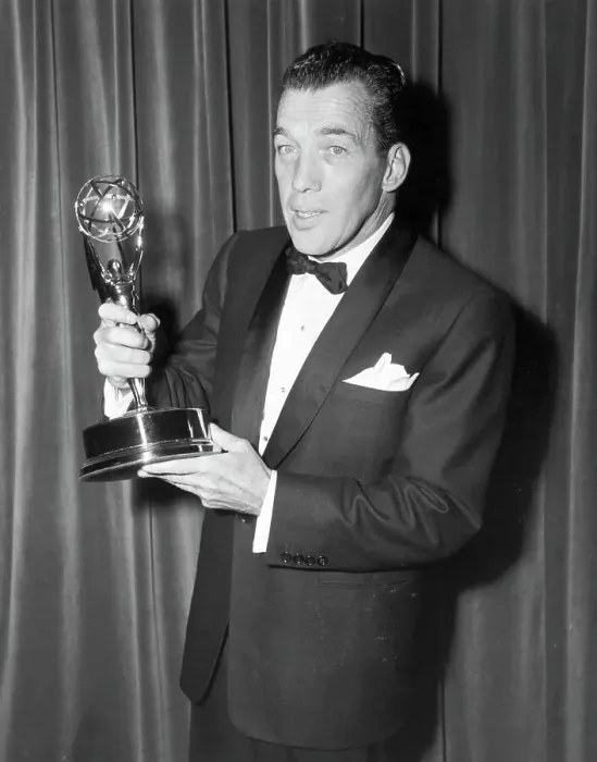 Framed Print : Ed Sullivan Holding Emmy Award Framed Print : Ed Sullivan Holding Emmy Award