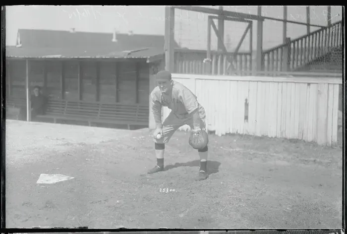 Framed Print : Ed Sweeney in Catching Position Framed Print : Ed Sweeney in Catching Position