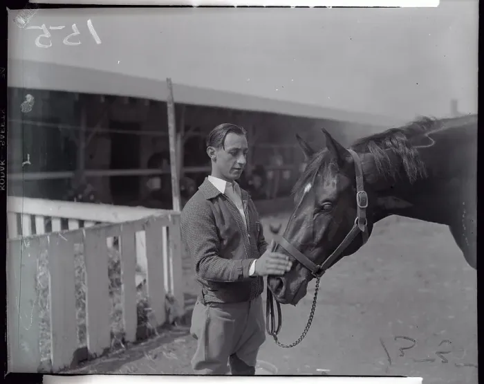Framed Print : Eddie Arcaro Petting His Mount Framed Print : Eddie Arcaro Petting His Mount