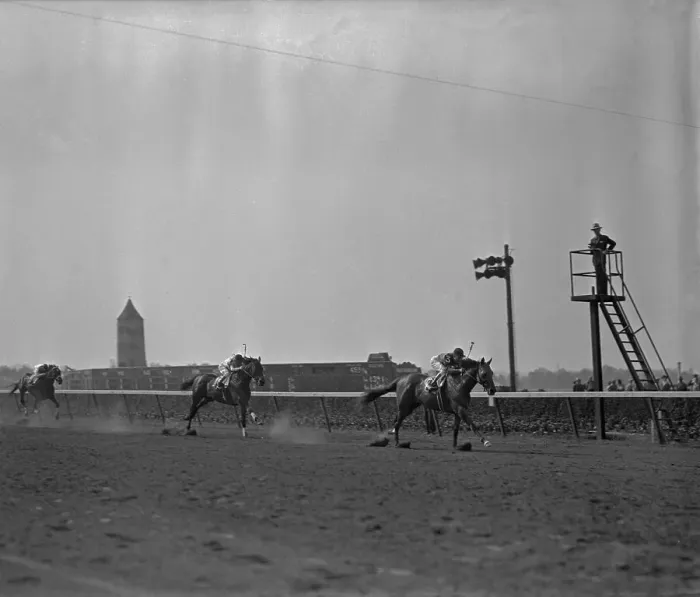 Framed Print : Eddie Arcaro Riding Whirlaway to Win Belmont Stakes Framed Print : Eddie Arcaro Riding Whirlaway to Win Belmont Stakes
