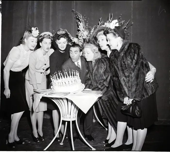 Framed Print : Eddie Cantor Blows Out Candles Framed Print : Eddie Cantor Blows Out Candles
