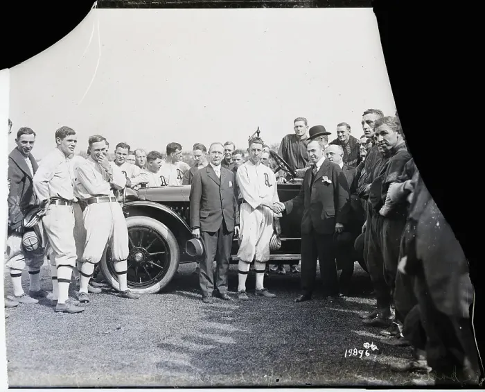 Framed Print : Eddie Collins Receives Car In Presentati Framed Print : Eddie Collins Receives Car In Presentati