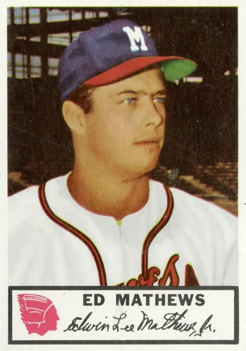 Framed Print : Eddie Mathews Baseball Card Framed Print : Eddie Mathews Baseball Card